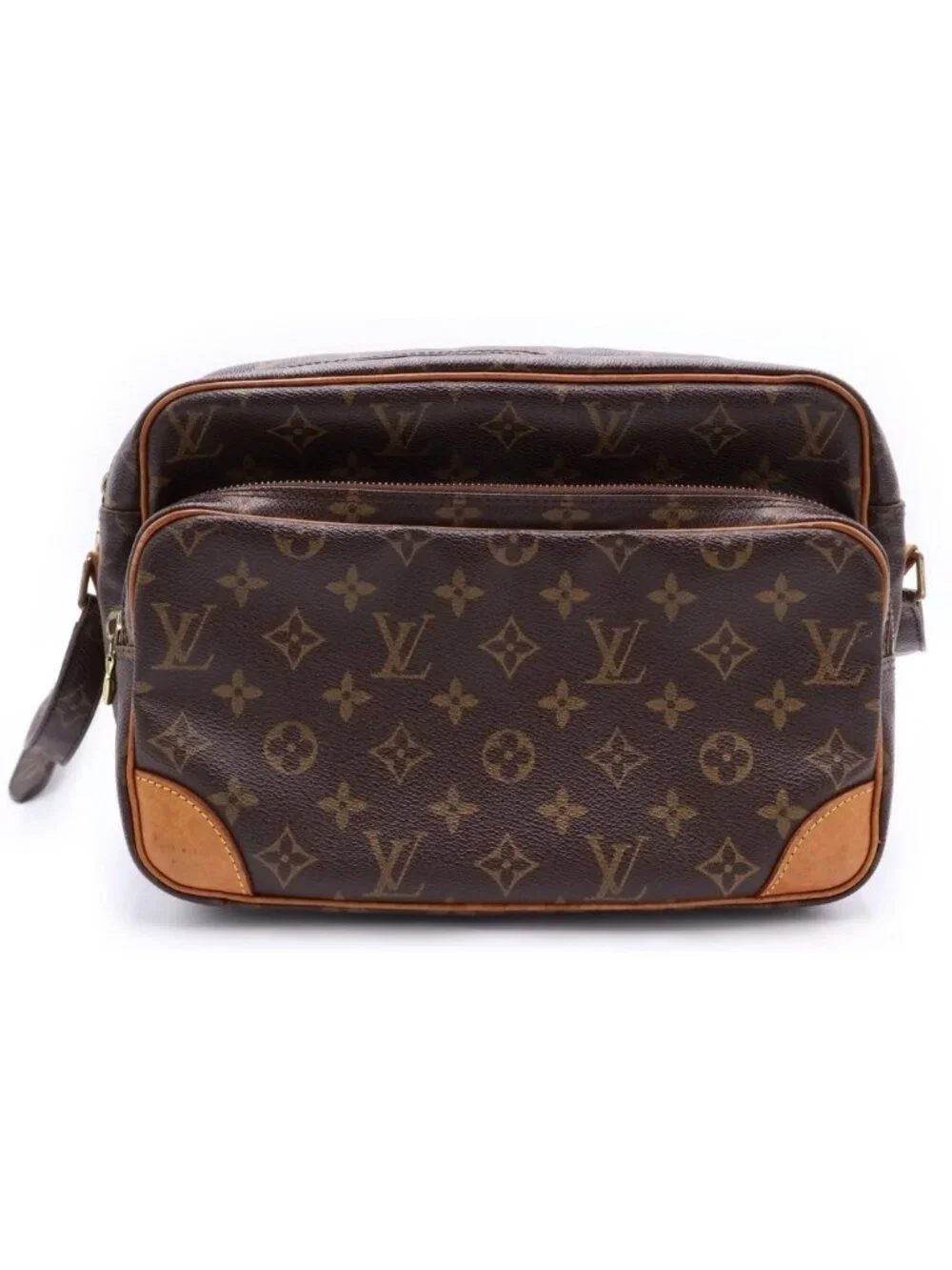 Louis Vuitton Monogram Nile Leather Shoulder Bag Brown